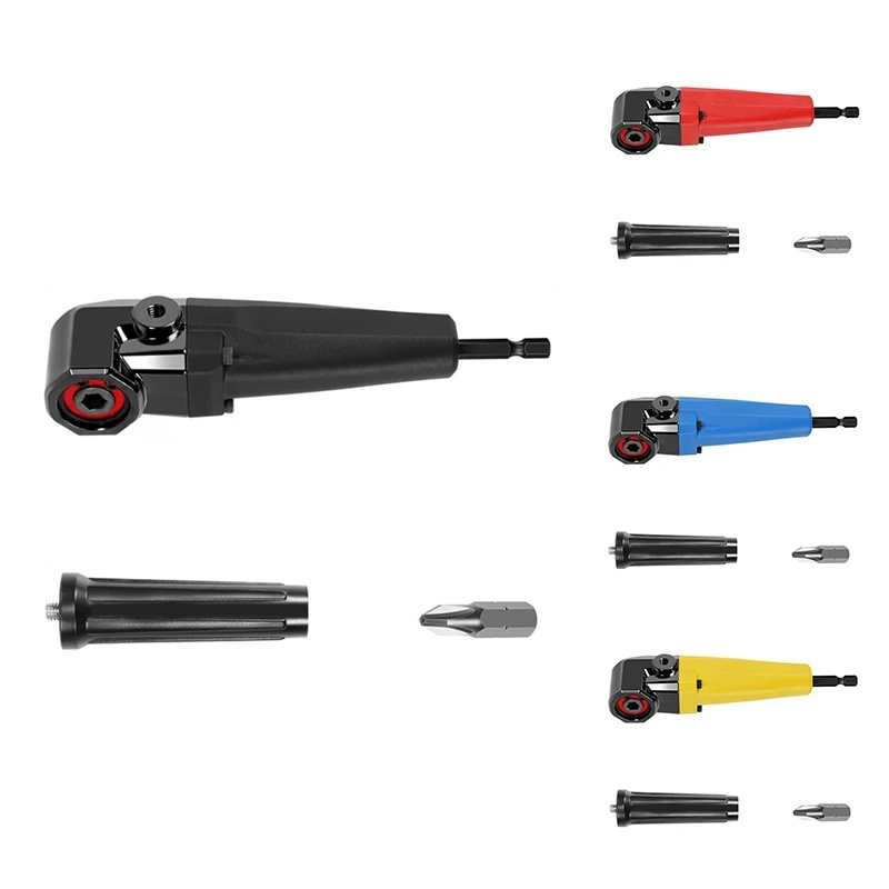 

1 Piece 90° Right Angle Extension Driver Drilling Angle Adapter Screwdriver Hex Wrench Drill Bit Socket Holder Power Tool Black