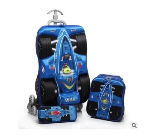 

3D Kids Rolling School Bags girl's Boy's trolley case Children Travel suitcase School Mochila Kid's Trolley Bags with wheels