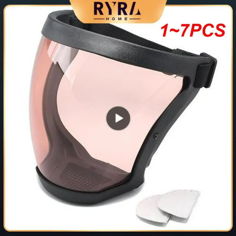 

1~7PCS Transparent Full Face Shield Splash-proof Welding Safety Glasses Face Shield Windproof Mask Unisex Eye Protection Face