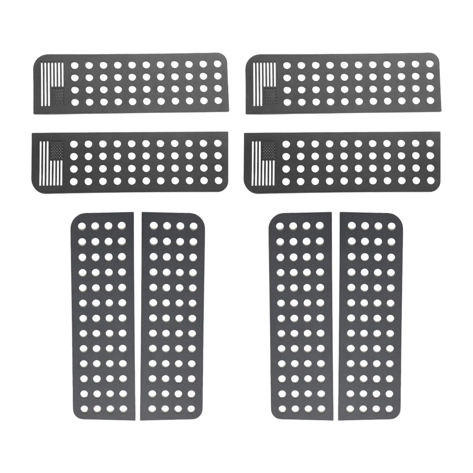 

2x Rear Window Glass Cover Decoration Reliable Aluminum Alloy Decorative Stickers Exterior Accessories for