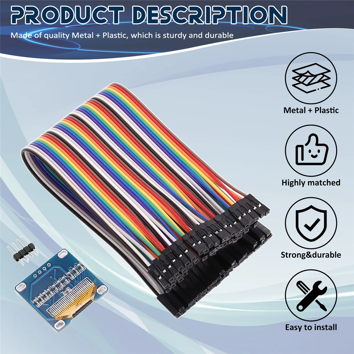 I2C OLED-дисплей 0 96-дюймовый последовательный ЖК-светодиодный модуль IIC SSD1306 128 64 для