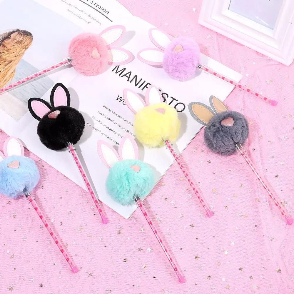 

Plush Writing Tools Rabbit School Office Supply Gel Pen Creative Stationery Gift Neutral Pen
