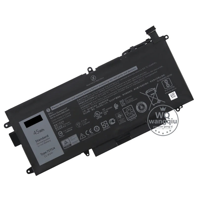 71TG4 K5XWW Аккумулятор для ноутбука Dell Latitude 13 7389 7390 2-в-1 5289 45 Втч 60