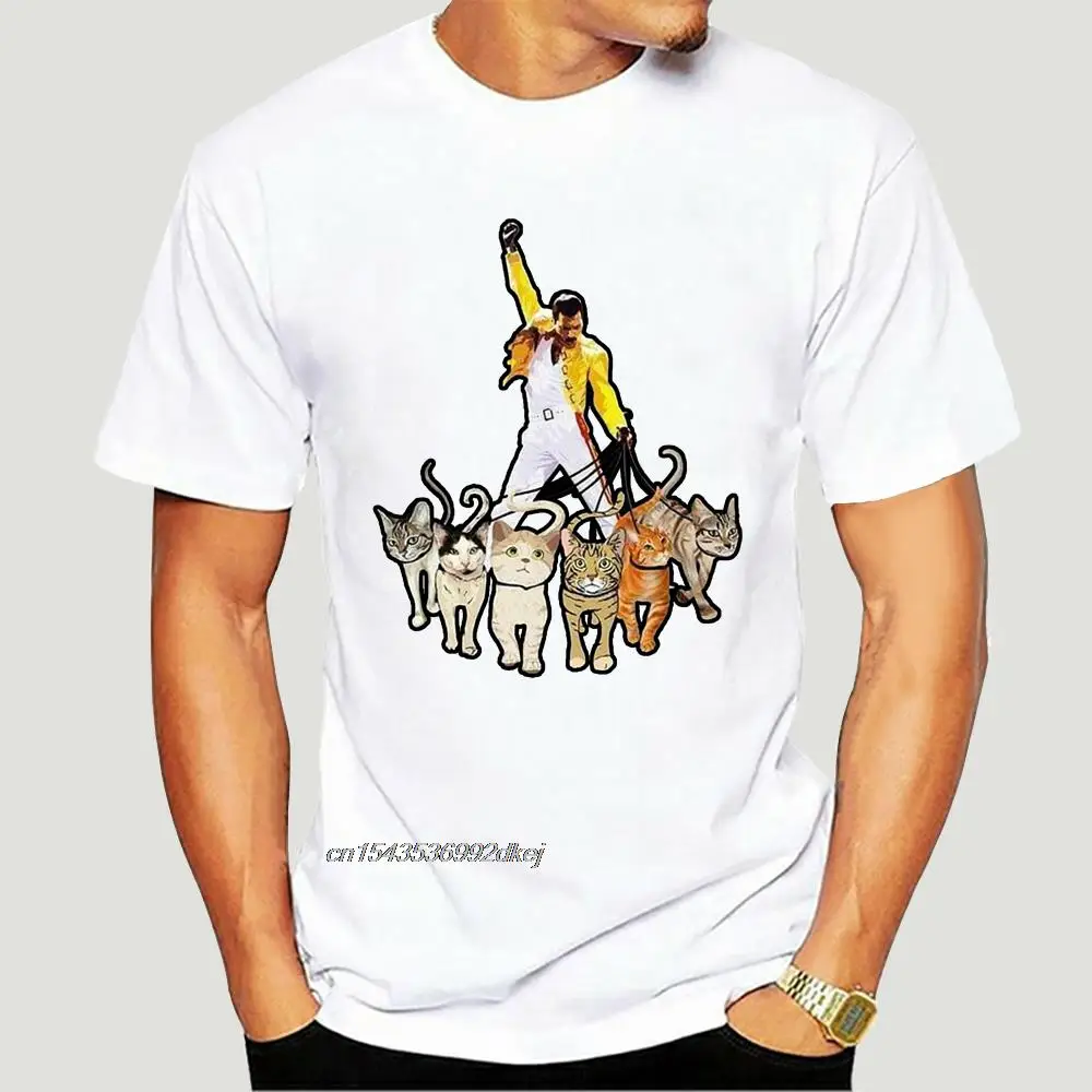 Freddie Mercury Queen And Cat Lovers T Shirt 2456A