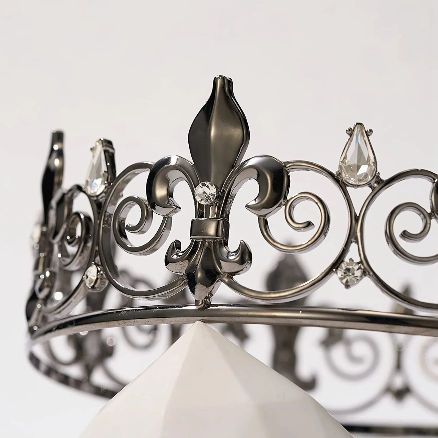 

Готическая Корона Full King-металлические короны и тиары для мужчин и мальчиков, головные уборы Goth Prince для выпускного, костюм для косплея на Хэллоуин