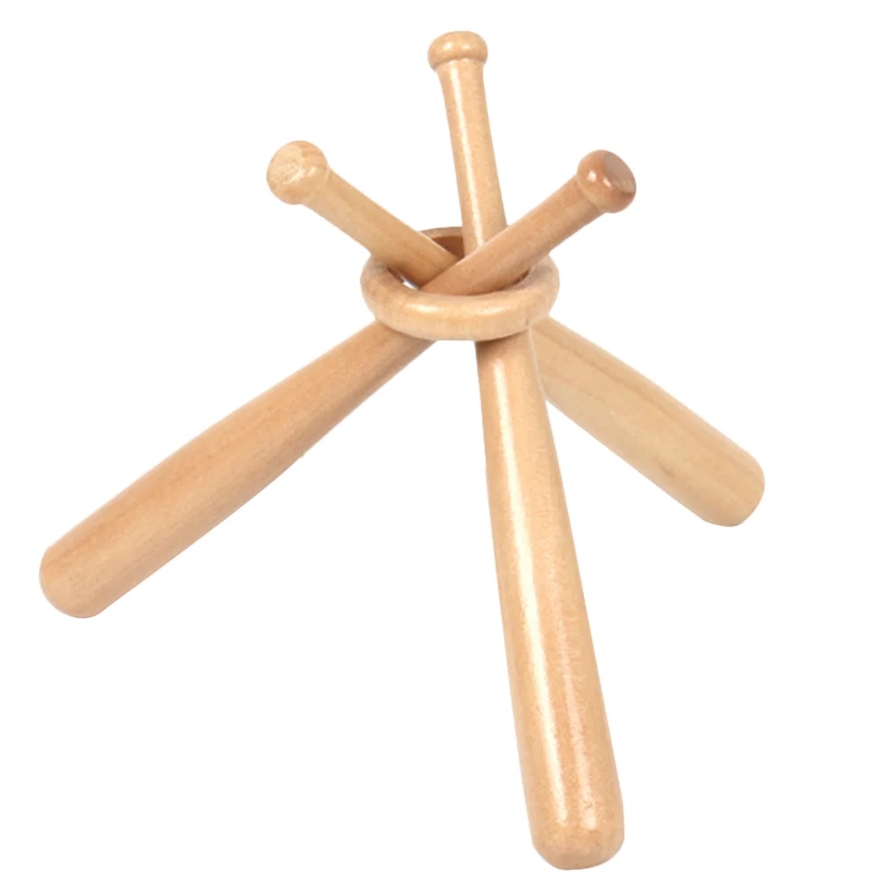 

1 Set of Wooden Baseball Holder Desktop Baseball Stand Household Display Holder (Random Color)