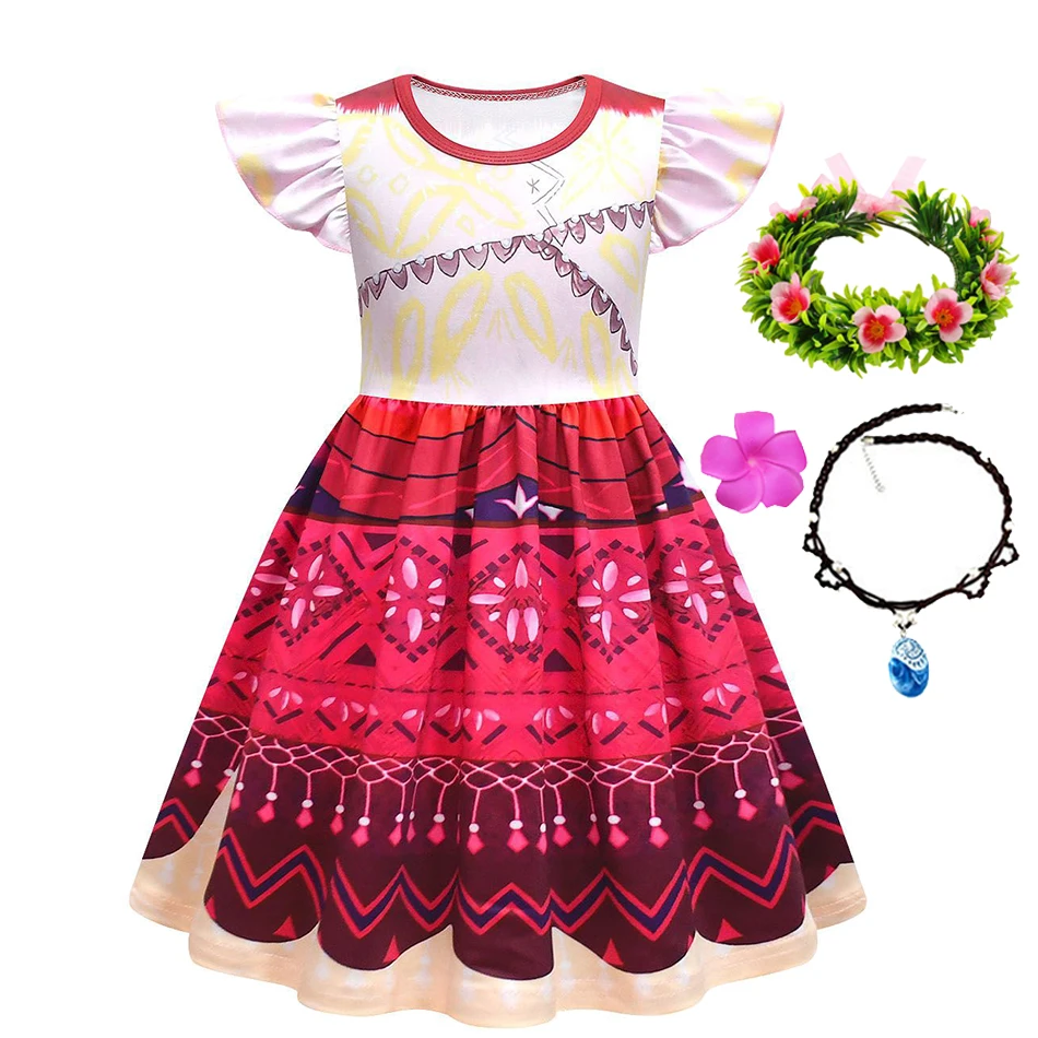 Костюмы для косплея принцессы Моаны девочек из фильма 2 детское платье дня