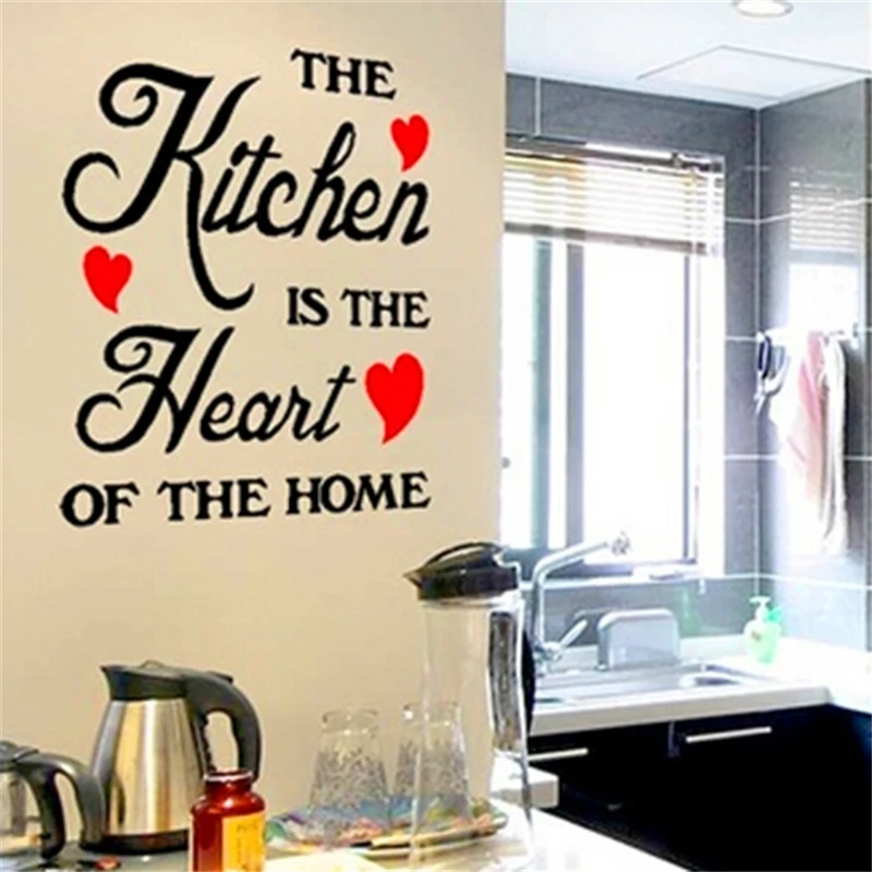 

Кухня-сердце дома, буквенный узор, Настенная картина, домашний декор, DIY настенное искусство