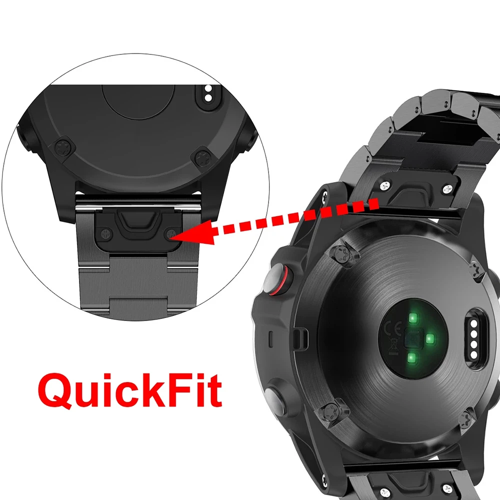 Скидка Ремешок из титана и металла для наручных часов Garmin Fenix 7 7X 6 6X 5 5X Plus/Epix Gen 2/Quatix/tactical X 26 мм, 22 мм