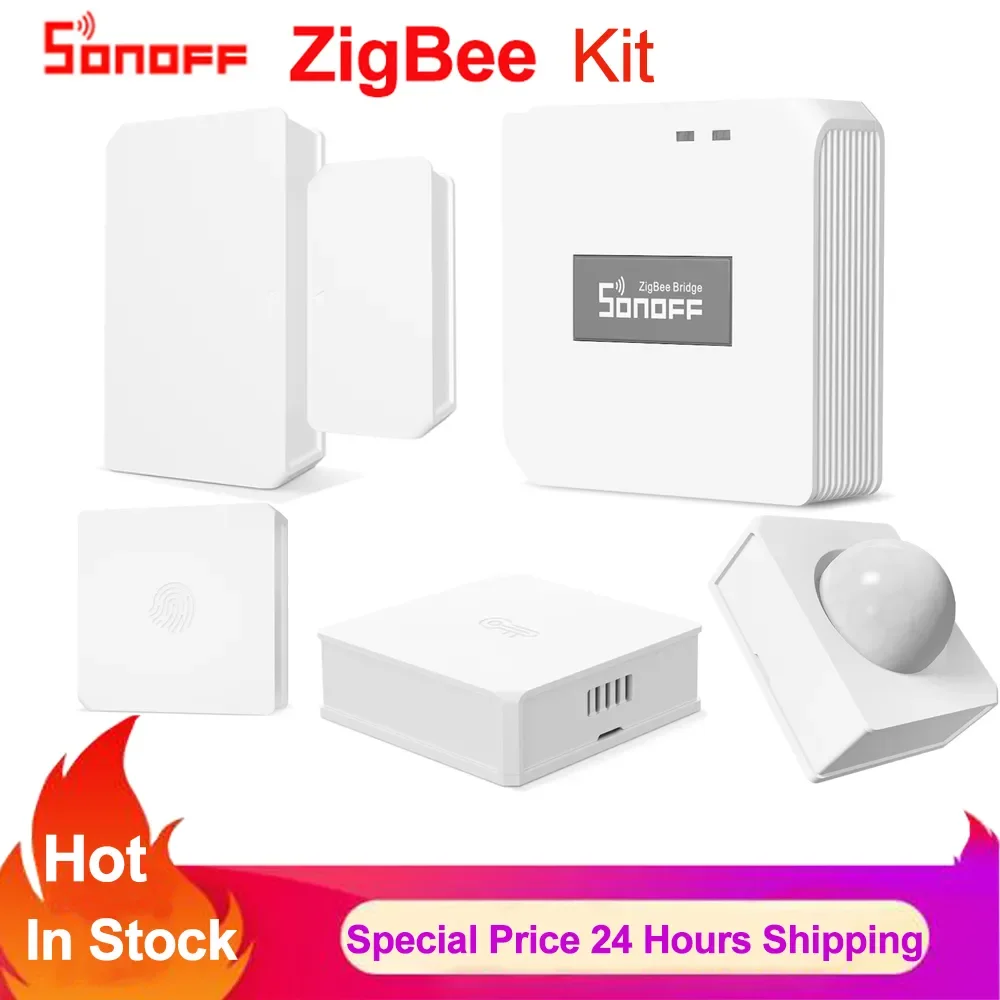 

Zigbee Bridge-P Zigbee 3.0 Gateway Hub SNZB-01 SNZB-04 Temperature Humidity Door/Window Motion Sensor Smart Home eWelink