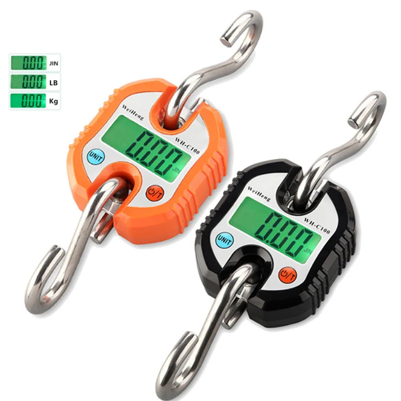 

150kg Crane Scale Heavy Duty Electronic Digital Stainless Steel Hook Scale Hanging LCD Backlight Loop Weight Balance