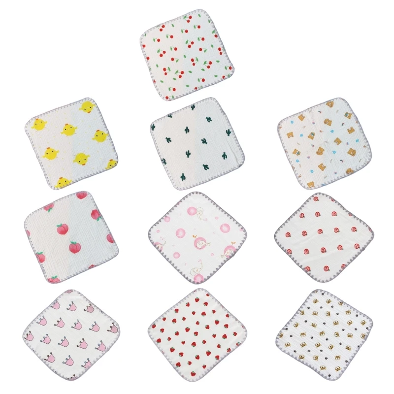 

Baby Facecloth Cotton Drooling Bib Kerchief Burp Cloth for Infant Baby Sweat Wipe Cloth Bath Towel Soft & High Absorbent N1HB