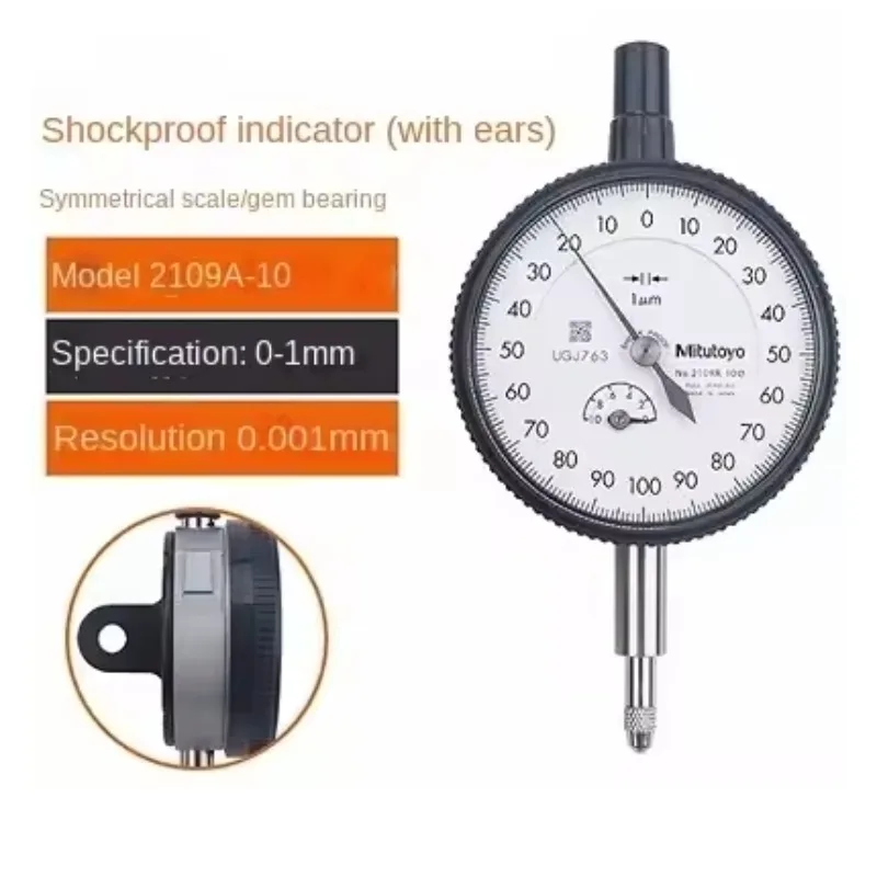 Фото Mitutoyo Japan Dial Gauge 2046AB Микрометр 2109AB-10 Диапазон измерения 0-1 мм/0,001 мм Инструменты №5