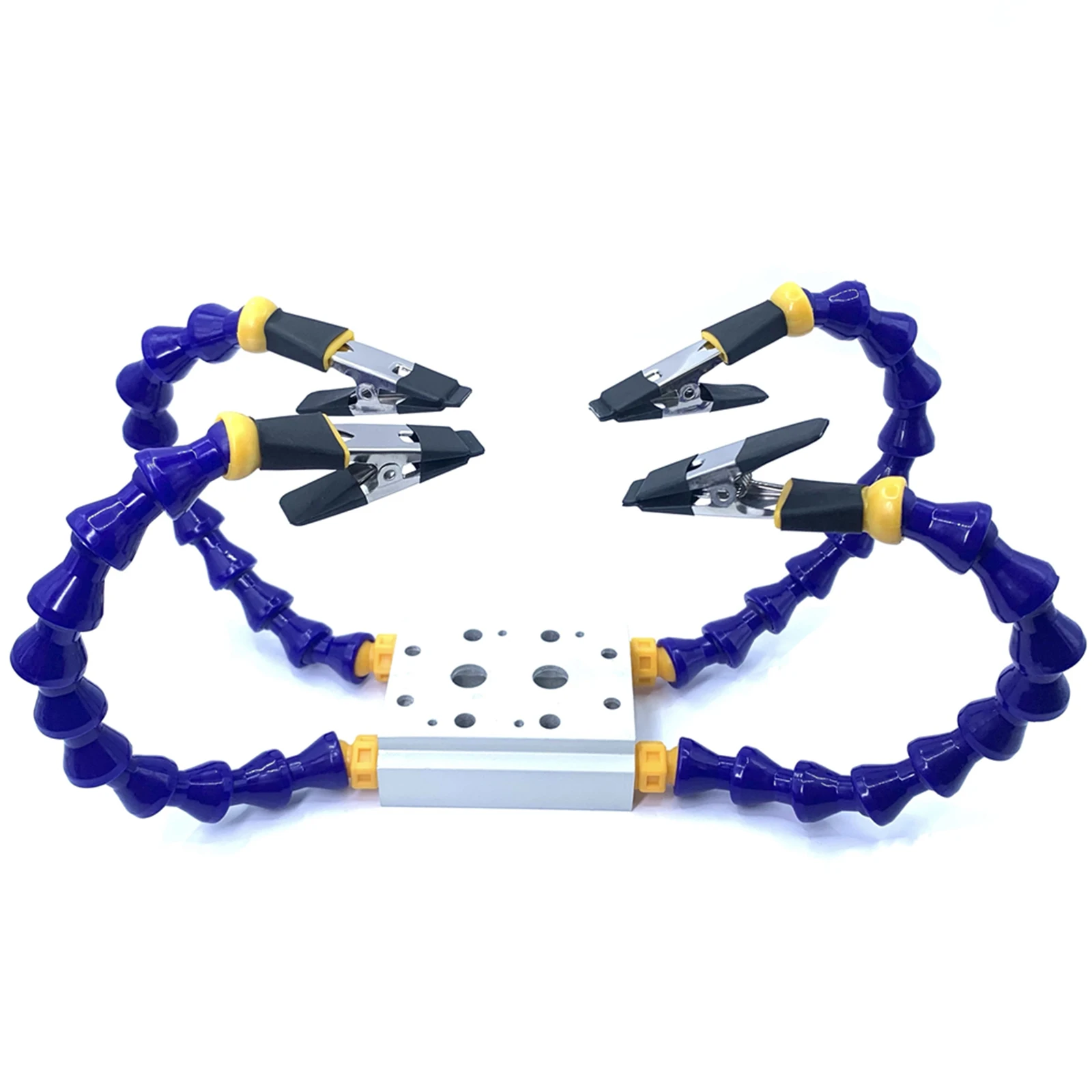 

Flexible Arms Soldeirng Iron Holder Soldering Station Fixture Bench Vise Table Clamp Aluminum Alloy Clips PCB Welding Repair Aid