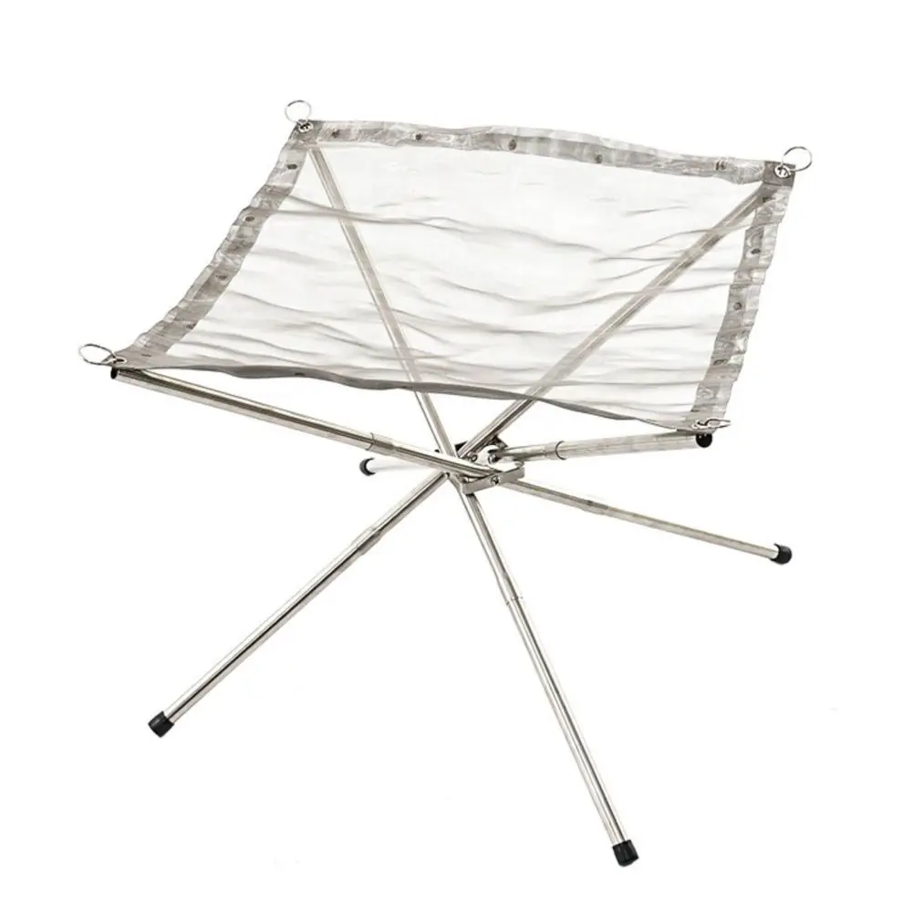 

Outdoor Fire Pit Grill Collapsible Campfire Fireplace Outdoor Wood Heater for Camping Traveling Picnic 22.5inches/16.5inches