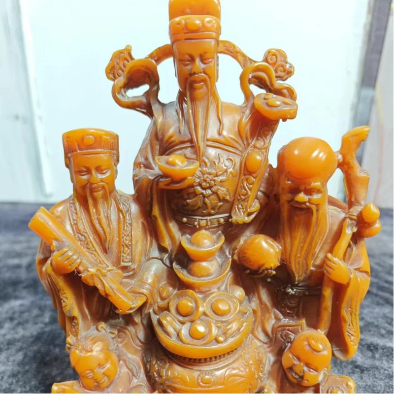 Оптовые украшения из смолы три звезды удачи процветания и долголетия статуя арка