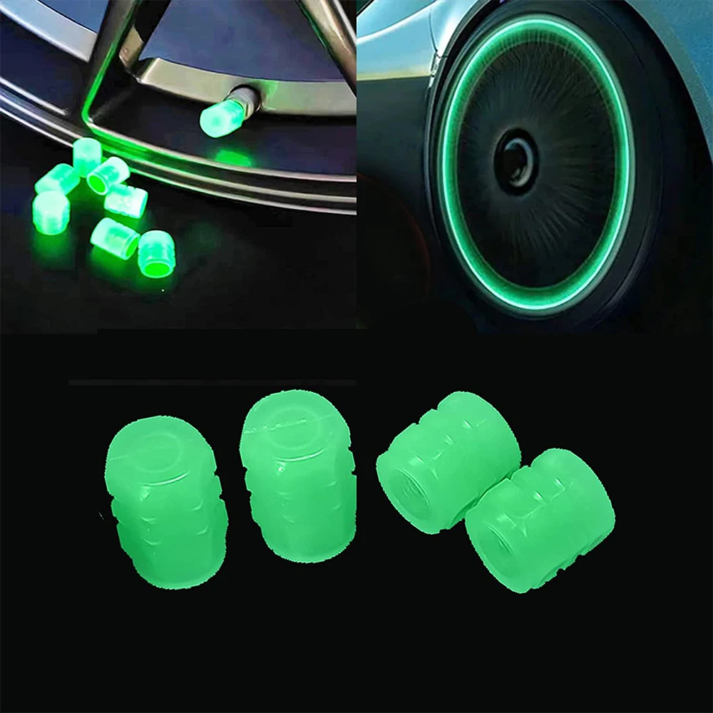

Universal Luminous Tire Valve Cap Car Wheel Hub Glowing Dust-proof Decorative Tyre Rim Stem Covers Applicable Motorcycle Bike