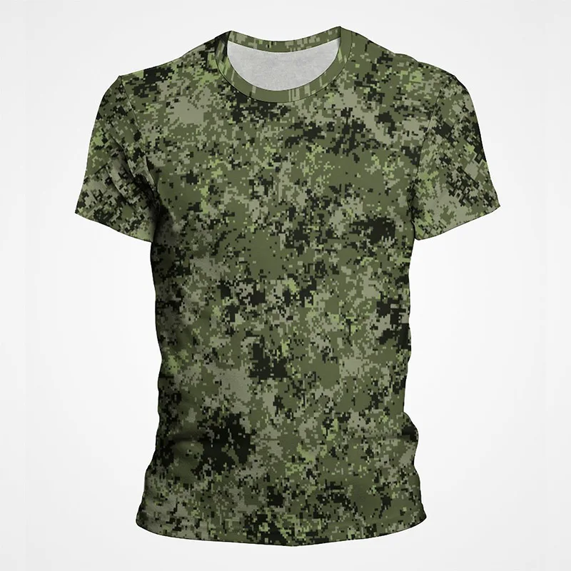 

Camouflage T Shirt Men Tops 3D Printed Camo Combat Short Sleeve Quick Dry Soldier T-shirt Casual Russian Army Veteran Tee Shirts