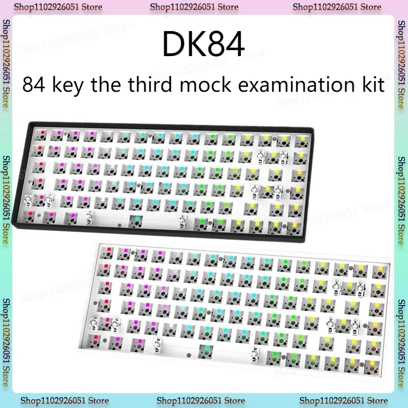 

Механическая клавиатура Lucky Snake Dk84, черная, с полной клавишей, Bluetooth 2,4g, без проводов