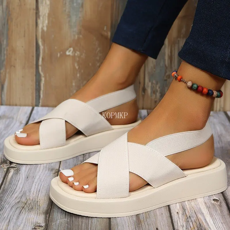 

2023 New Summer Women Sandals Bohemian Outdoor Non-slip Beach Shoes Flip Flops Slip on Slippers Slides Slingback Zapatos Mujer