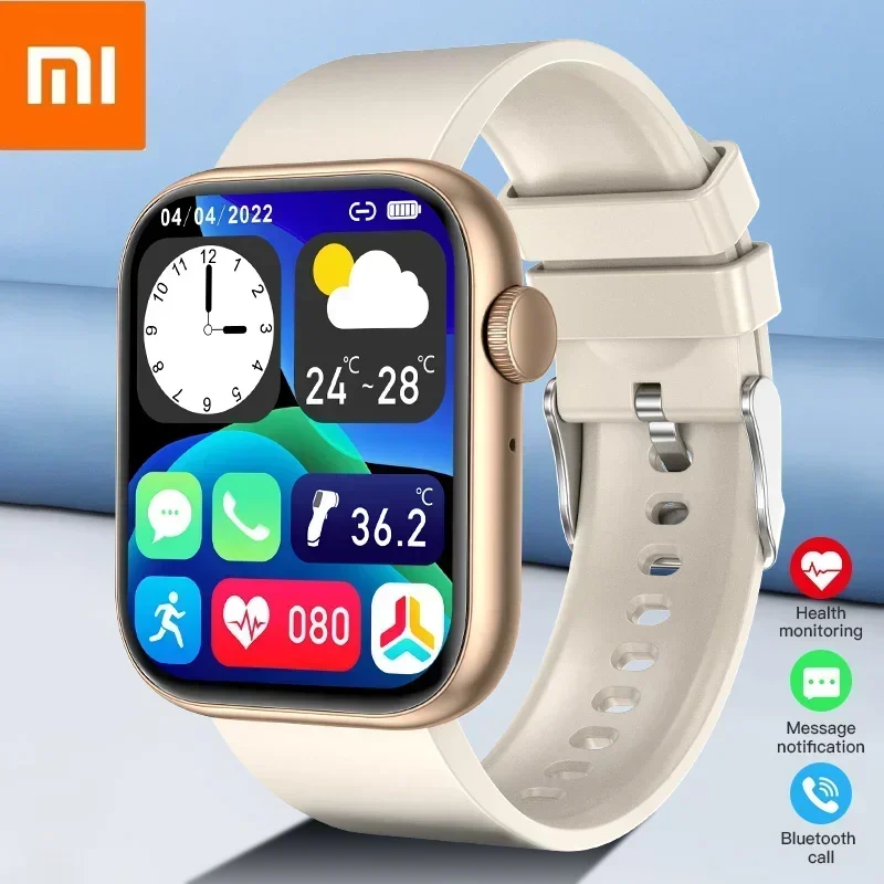 Смарт-часы Xiaomi 2024 с беспроводной зарядкой мужские и женские Bluetooth фитнес-браслет