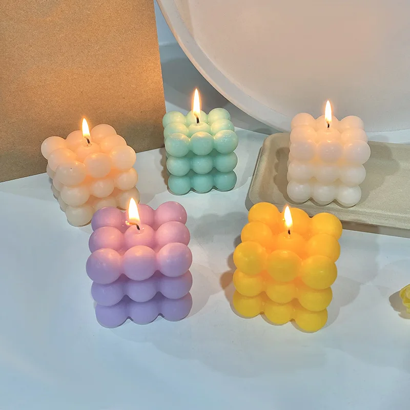 

Creativity Ball Cube Aromatherapy Candle Modeling Ornaments Soy Wax Scented Candle Gift Decoration Tools
