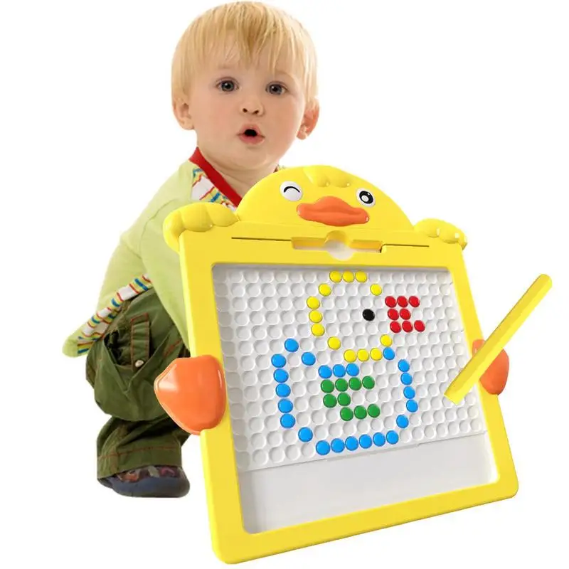 

Magnetic Dot Board Set Magnetic Drawing Board Travel Game For Kids Educational Read Write Learn Preschool Gift