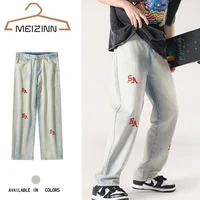 y2k men jeans streetwear casual fashion embroidery men jeans harajuku korean hip hop printing harlan wide leg woman trousers