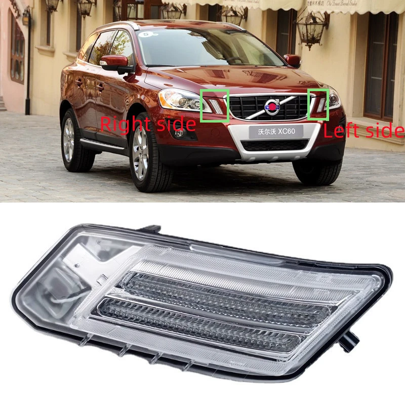 

Автомобильные аксессуары для Volvo XC60 S60L 2009-2013, дневные ходовые огни, передние противотуманные фары, боковые фары, угловые фары