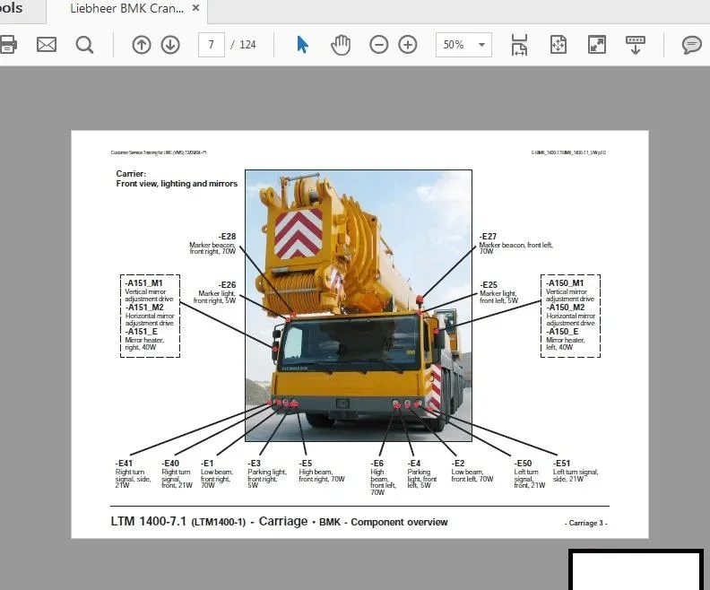 Руководство по магазине кранов Liebherr и экскаватор проводки инструкции
