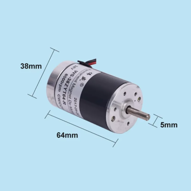 38 мм постоянный магнит высокоскоростной двигатель постоянного тока 12 В/24 В 2000/3000