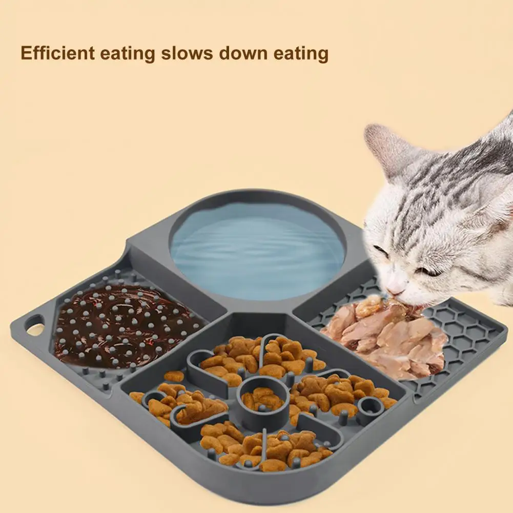 

Pet Food Bowl Flexible Unique Texture Anxiety Reduction Slow Feeder Pet Licking Mat BPA Free Licking Mat Bowl Pet Supplies