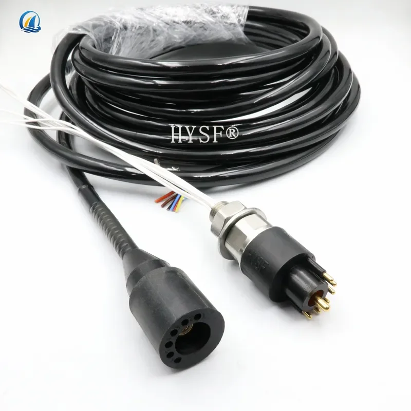 Фото Коаксиальный подводный морской кабель IP69K для ROV, водонепроницаемый Ethernet-кабель, круглый кабель для подводных аппаратов Seacon Subconn №4