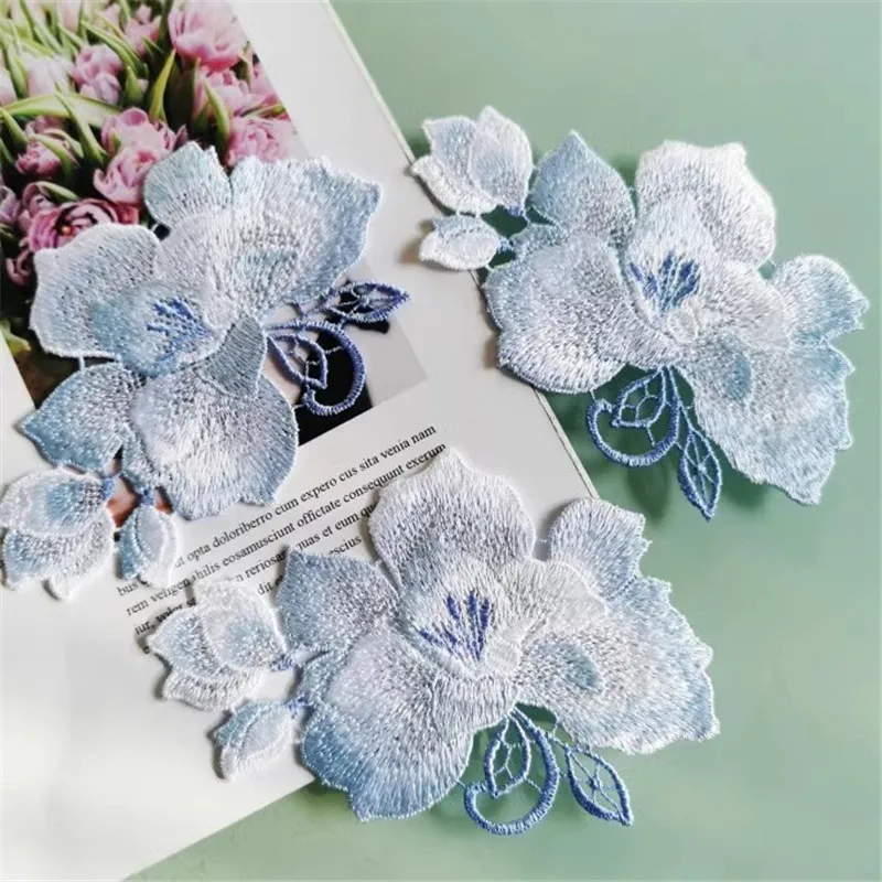 2 шт./партия декоративная Кружевная аппликация для одежды 10 х7 см