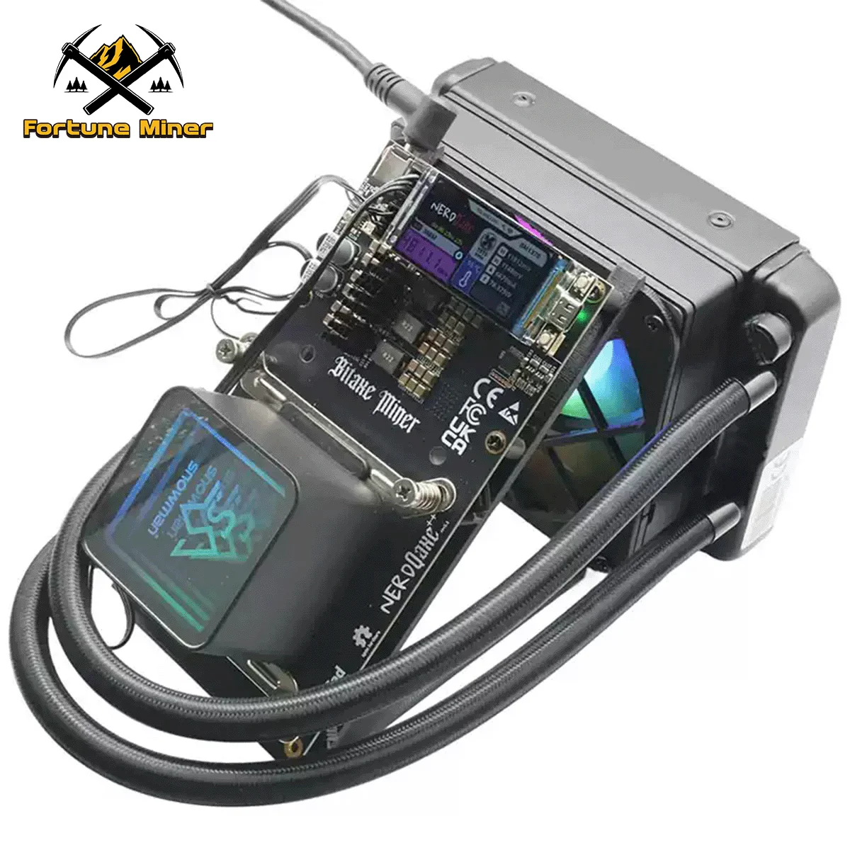Фото Bitaxe NerdQaxe++ Hydro 4,8TH/s 75 Вт Bitcoin Miner BM1370 Asic Chip BTC Crypto Mining Бесшумная модель с водяным охлаждением и блоком питания №4