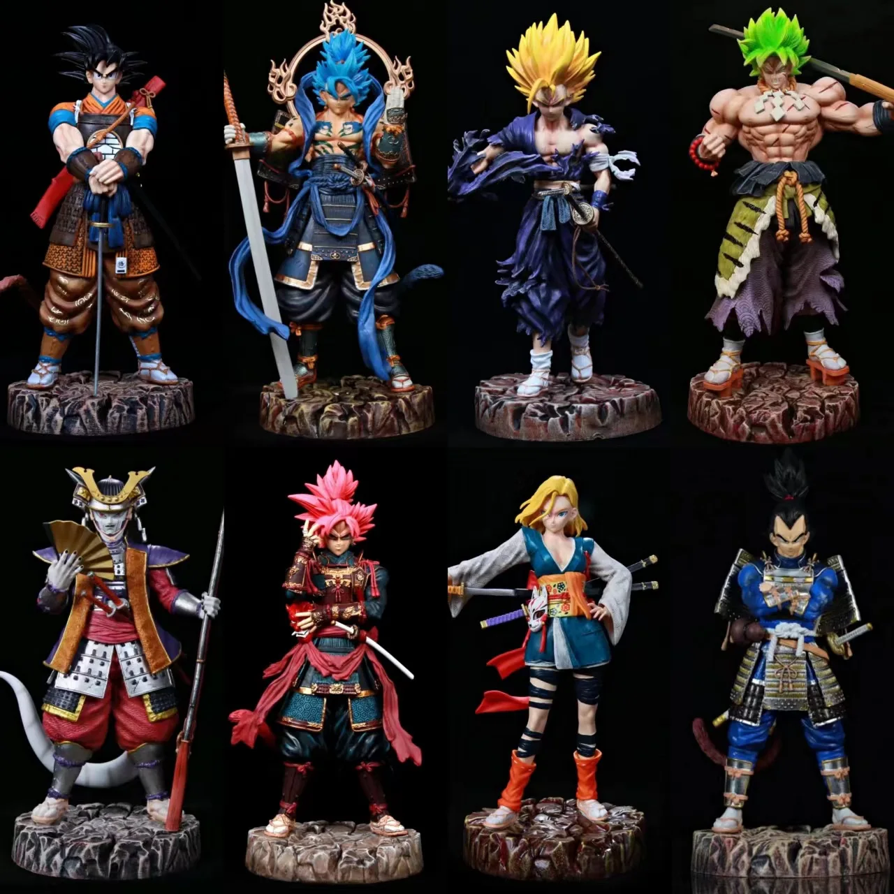 

Anime 11pcs Samurai Series Dragon Ball GK Son Gohan Broli Vegeta Son Goku PVC Action Figure Collection Statue Model Toy