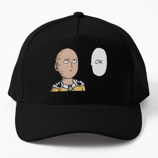 

Punch One Ok Baseball Cap Hat Snapback Printed Czapka Boys Summer Sport Casual Solid Color Mens Spring Sun Fish Outdoor Black