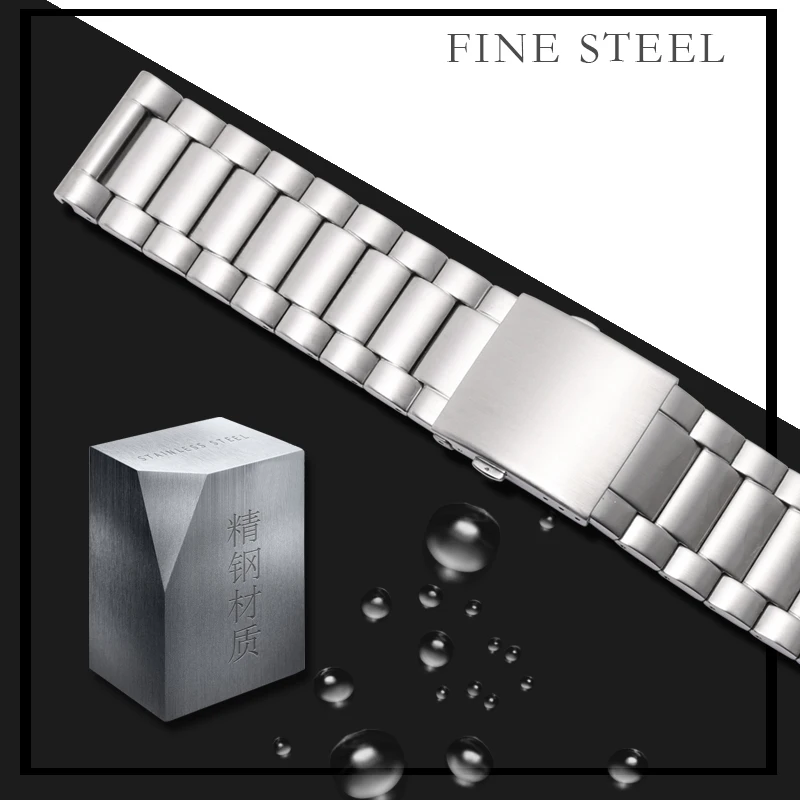 Solid Stainless Steel Watch Band DZ4316 DZ7395 DZ7305 DZ7396 DZ7333 DZ7340 DZ1657 Metal Strap Men Large size Wristband 28 30mm