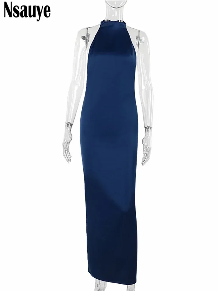 Элегантное атласное платье Nsauye