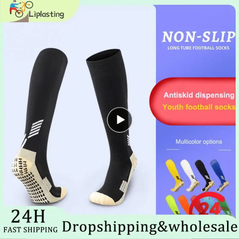 

1~10PCS Professional Anti-Slip Soccer Knee High Socks Adult Kids Rubber Block Towel Bottom Long Football Hockey Sports Grip