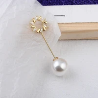 new tornado shaped zircon brooch anti exposure small pin clothing accessories women pearl jewelry round cardigan pins party gift