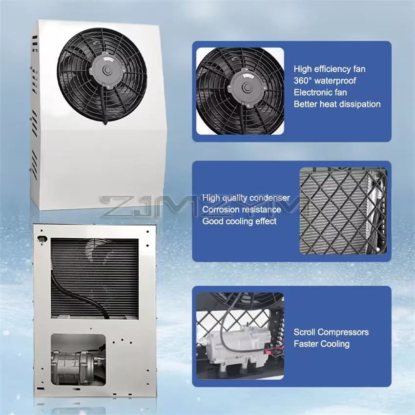 wianowa klimatyzacja elektryczna pionowa samochodowa dzielona do kampera ciężarówka koparka ciągnik Camper Van silnik w domu