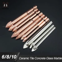 free shipping high quality triangle hex shank drill bits for ceramic marble concrete glass 6 8 10 12mm hole make