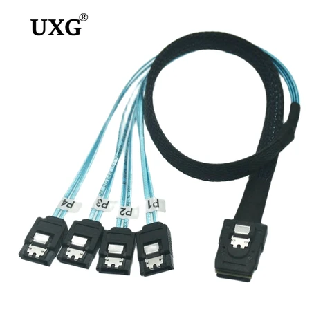 Адаптер для кабеля SATA, 1 м, 0,5 м, HD Mini SAS 12G