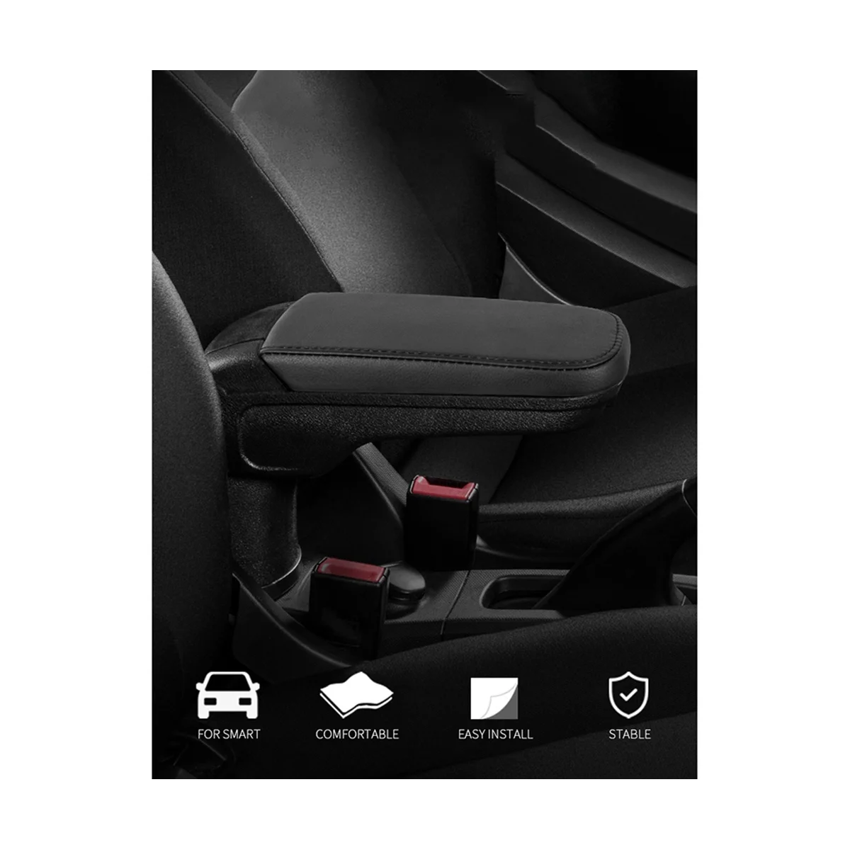 

Car Arm Central Armrest Storage Box with Water Cup Holder W/USB for Mercedes Smart Fortwo Forfour 453