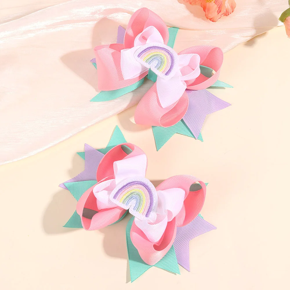 2 шт. детские заколки для волос с бантом