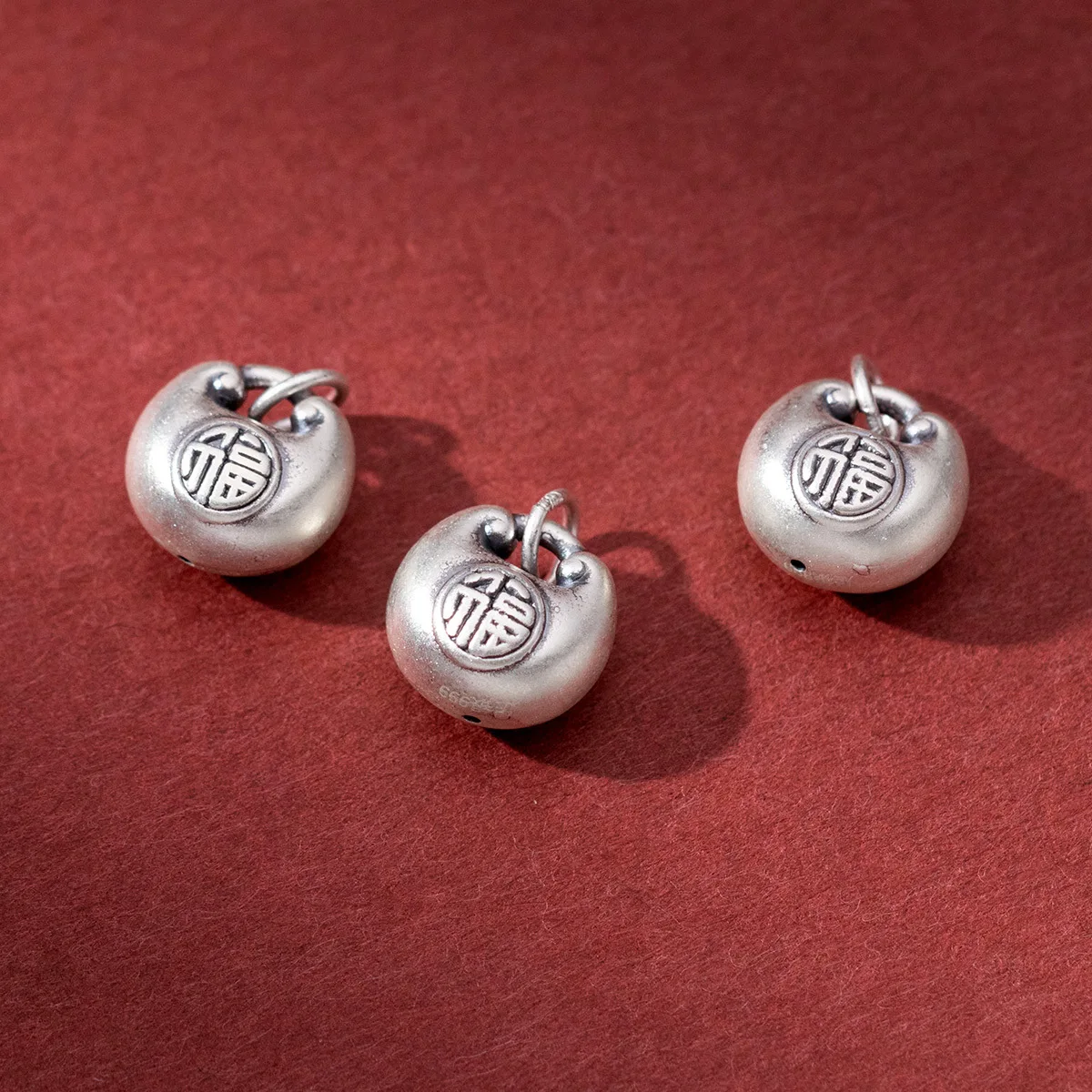 1 шт. 999 Чистое серебро новогодние ювелирные изделия благословения подвески 12 5x12