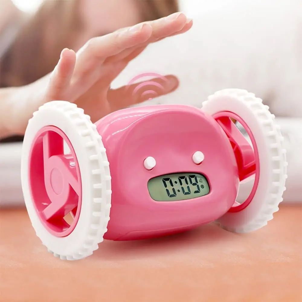 

Ленивый будильник с повтором сигнала мобильных колес электронный будильник домашний декор мини цифровой орнамент кварцевые часы аксессуары