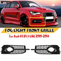 2pcs car front bumper fog light grille grill honeycomb for audi a1 8x s line 2010 2014 8x0807682b 8x0807681b fog lamp grill