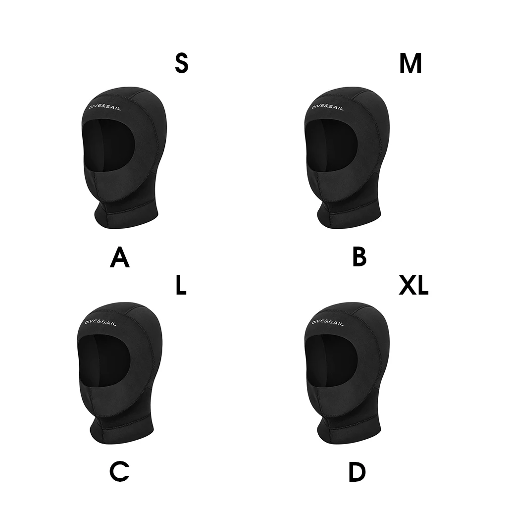 

3MM Diving Caps with Shoulder Windproof Neck Cover Swim Cap for Men